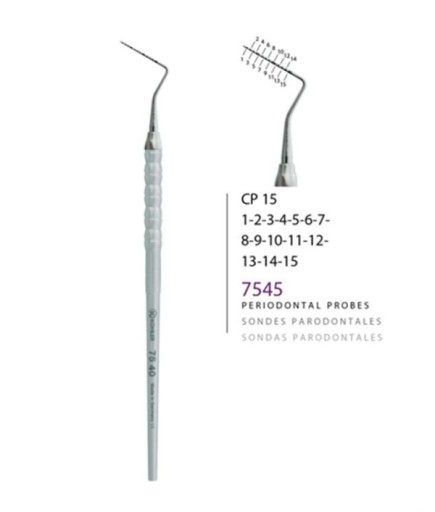Kohler  Periodontal Sond Fig-CP 15 15 5Cm - 7545