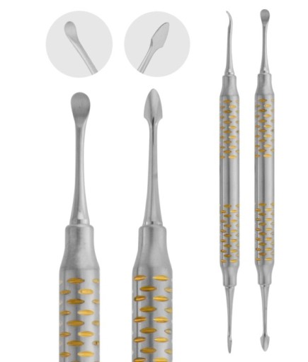 SRAS1H114 Doğrusal Oval/Ok Uç Periost Elevatörü BUSER 4Mm/3Mm 17Cm