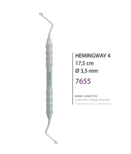 Kohler  Z Açılı Kaşık Cerrahi Küret HEMINGWAY Fig- 4 - 7655
