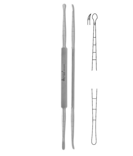Q-399-4702 Doğrusal Oval/Oval Periost Elevatörü Cottle 3,7Mm/3,3M 22Cm