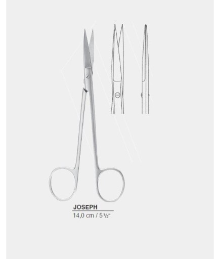 Queen+  Eğri Cerrahi Makas Joseph 14Cm - 27-429