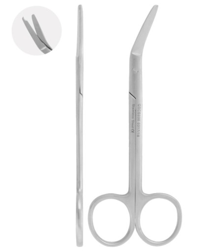 QSCS030 Açılı Cerrahi Makas Spencer 13Cm