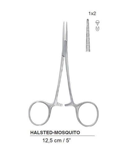 Queen+  Düz Hemostat (Klemp) Halsted-Mosquito 12Cm - 53-806