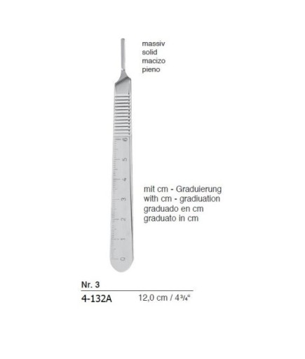 Queen+  Doğrusal Bistüri Sapı No-3 12Cm - 4-132A