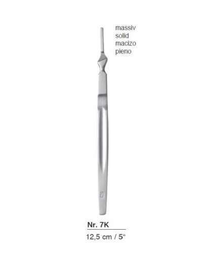 Queen+  Doğrusal Bistüri Sapı No-7K 12-5Cm - 6-141