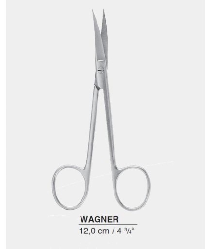 Queen+  Eğri Cerrahi Makas Wagner 12Cm - 36-507