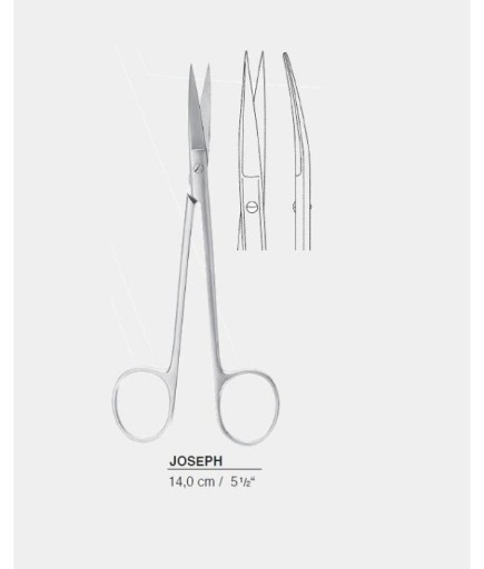 Queen+  Eğri Cerrahi Makas Joseph 14Cm - 27-430