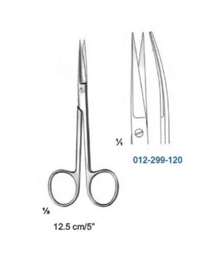 Queen+  Eğri Cerrahi Makas 12Cm - 012-299-120