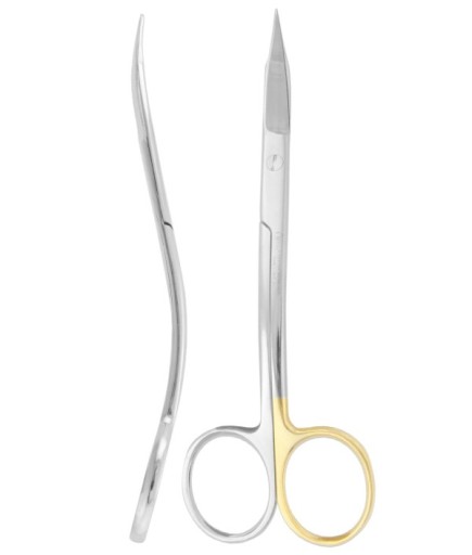 QSCSSC005 Super Cut (Tırtıklı) S Eğri Cerrahi Makas Goldmann-Fox 13Cm