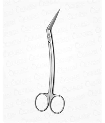 Queen  Açılı Cerrahi Makas Locklin 16Cm - Q315-078