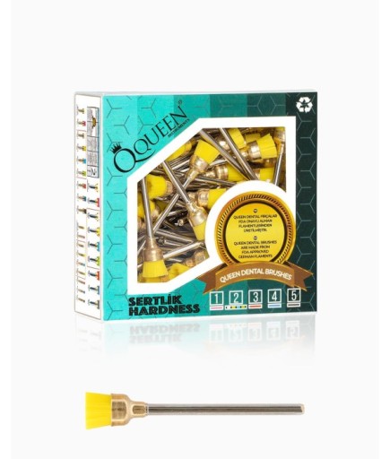 Q-YLW-L7MM Sarı Yumusak (Sertlik:2) Polisaj Fırçası Uzun 7Mm.