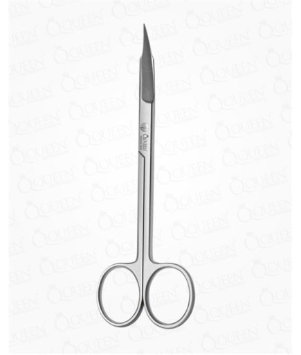 Queen Super Cut (Tırtıklı) Eğri Cerrahi Makas Goldmann-Fox 12 5Cm - QSCS018