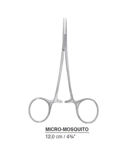 Queen+  Düz Hemostat (Klemp) Micro-Mosquito 12Cm - V-53-802PK