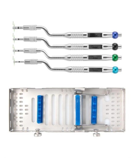Queen  İç Bükey L Açılı Osteotom 2-5-3-3-5-4Mm 17Cm 4 Ad--Kaset - SET00085