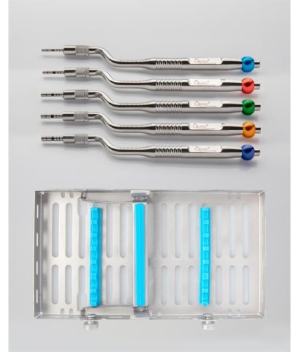 Queen  İç Bükey L Açılı Osteotom 2-2-2-8-3-3-5-4Mm 17Cm 5 Ad--Kaset - SET00086